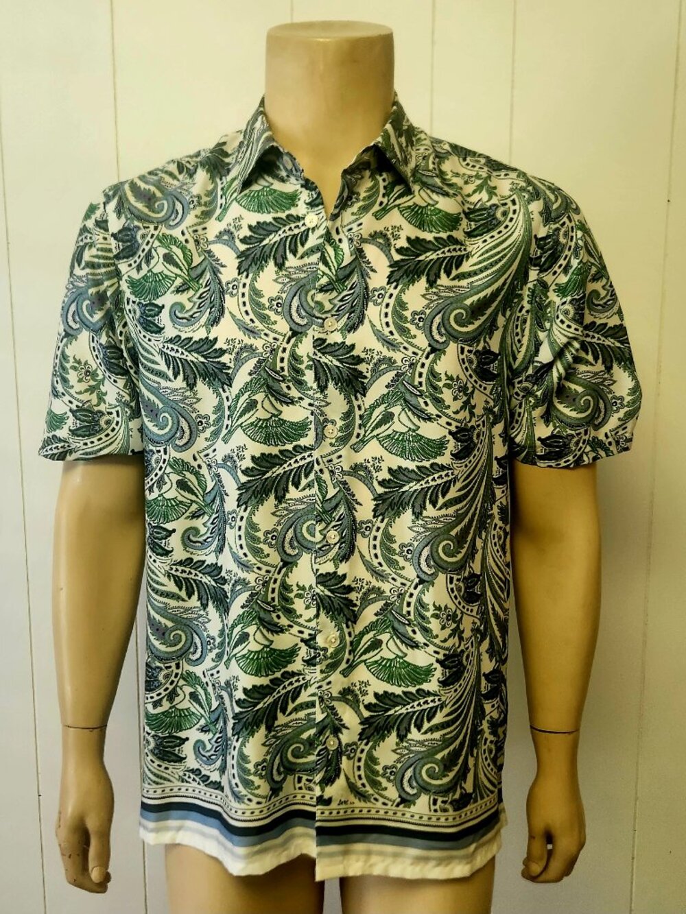 Ted Baker shirt M men's blue green paisley size 4